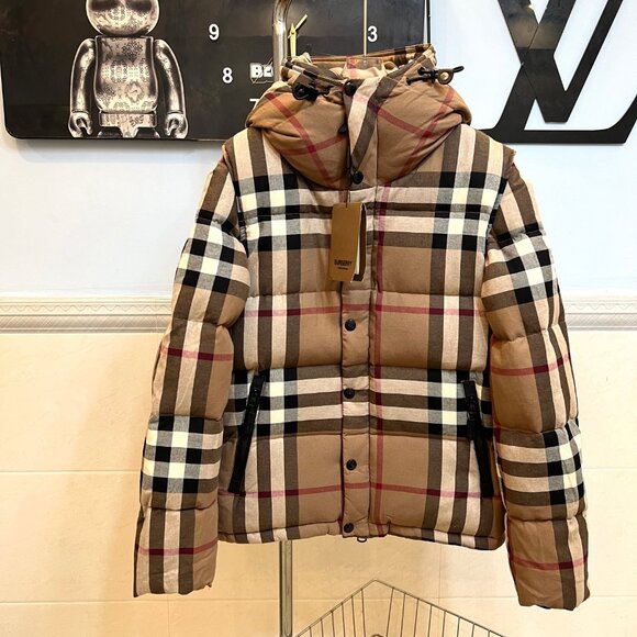 New Burberry - Archive Check puffer jacket - Picture 1 of 9